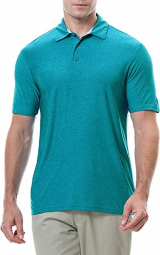 Alex Vando Mens Golf Shirt Moisture Wicking Quick-Dry Short Sleeve Casual Polo Shirts for Men