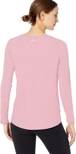 Amazon Essentials Women's T-Shirt, Front Cloth, Sports, Fitness, Relaxed Fit, Long Sleeve