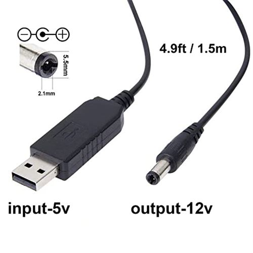 Sqrgreat 5v to 12v Step Up Cable, USB Adapter