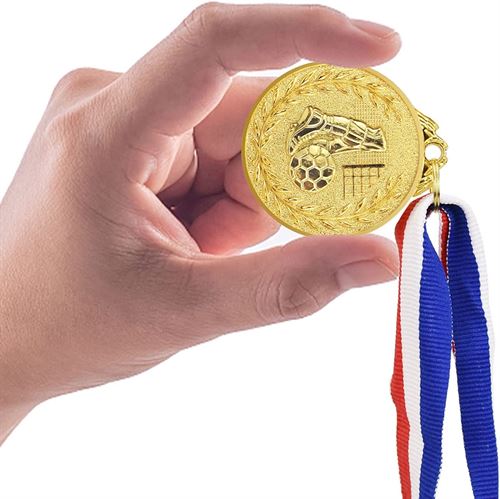 Football Medal with Neck Ribbon - Plastic