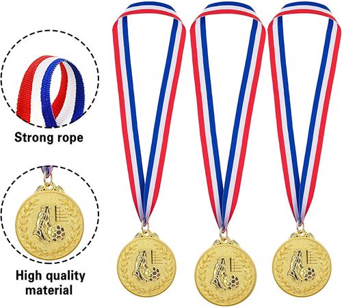 Football Medal with Neck Ribbon - Metal