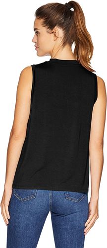 Daily Ritual Women's Jersey Sleeveless Boxy Mock-Neck Shirt