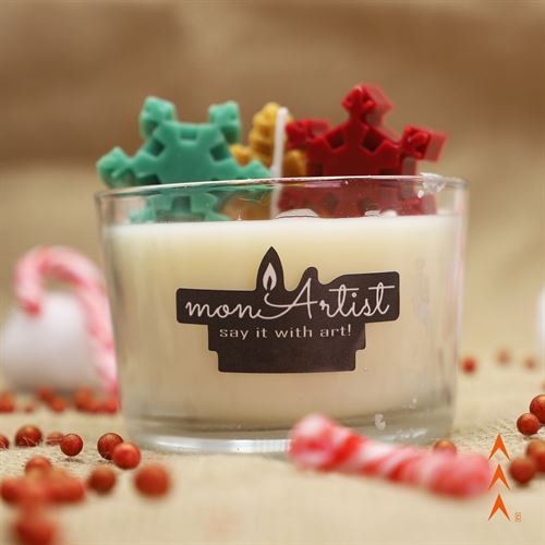 Monartist Christmas Candles, Snowflake (Small Cup)