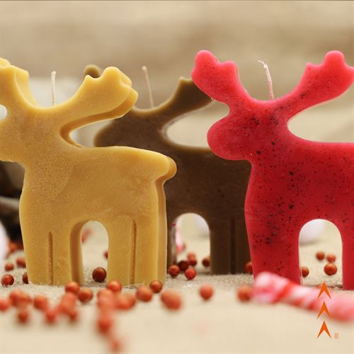 Monartist Christmas Candles, Deer Candle - Brown