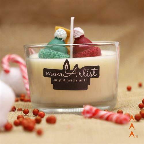 Monartist Christmas candles, wool hats (Small Cup)