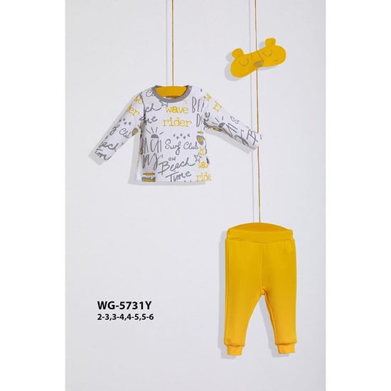 3-Piece Pajama Set - Yellow - 5 years