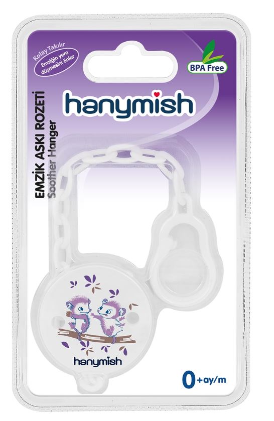 Hanymish Pacifier Strap - Purple