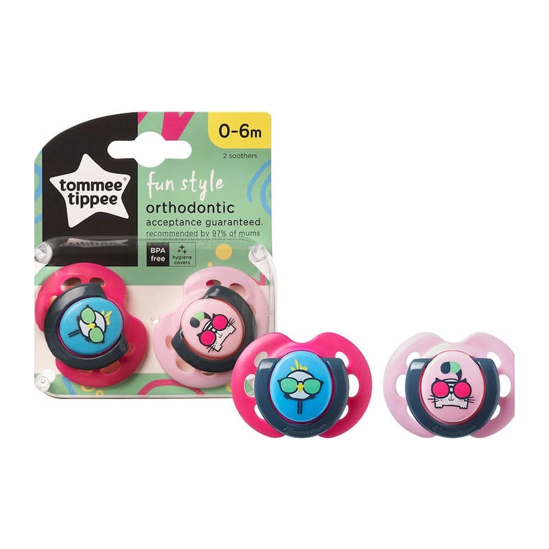 Tommee Tippee Fun Style Soothers - 0-6 Months