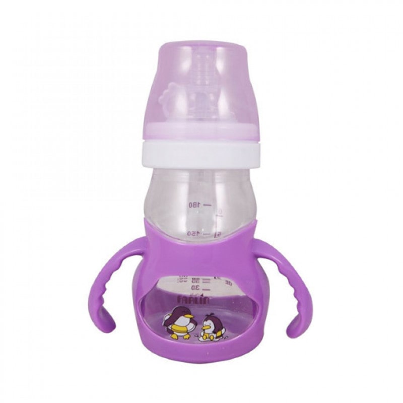 Farlin Feeding Bottle Plastic for Baby, 250ml - Purple