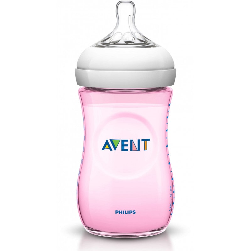 Philips Avent Natural Baby Bottle 260 ml single, Pink