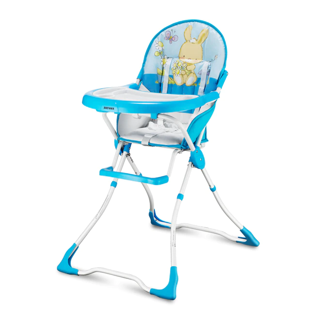 Folding highchair for children - blue
