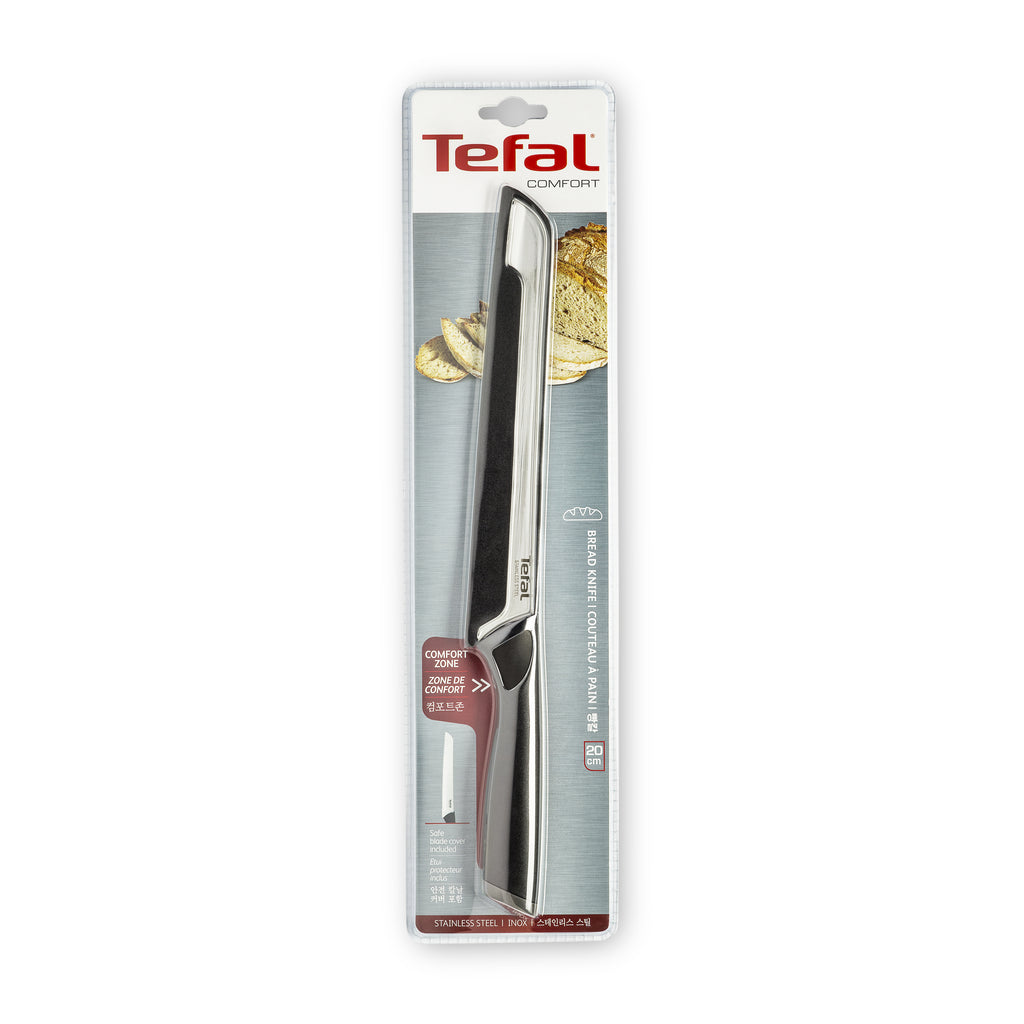 TEFAL Knife Comfort Touch Bread 20Cm + Cover