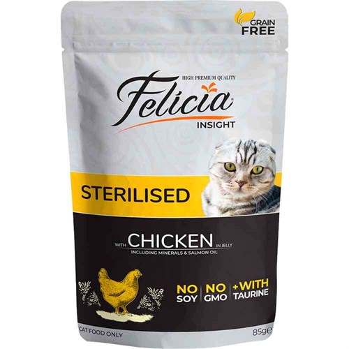 Felicia Wet Cat Food Grain Free Sterilised Chicken 85 gr