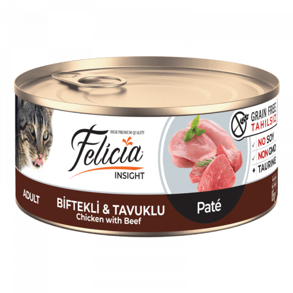 Felicia® Adult Pate Beef & Chicken Grain-Free Shredded Adult Cat Food