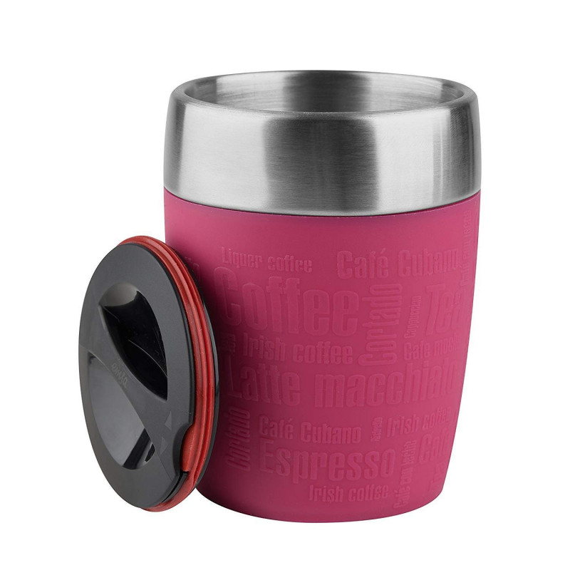 Tefal Travel Cup Stainless Steel, Raspberry, 200 ml