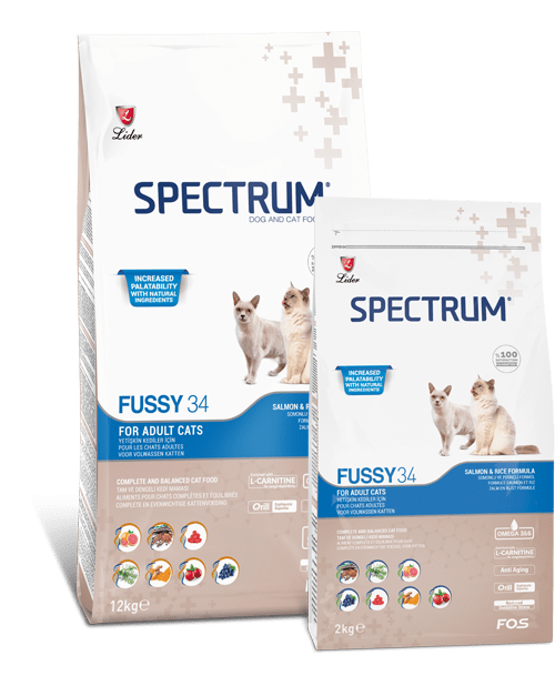 Spectrum Adult Fussy 34 Hypoallergenic Sensitive Selective Adult Cat Food with Salmon 2 Kg