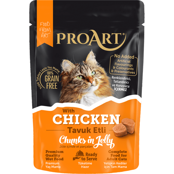ProArt® - Complete Wet Food Chunks in Jelly with Chicken for Adult Cats