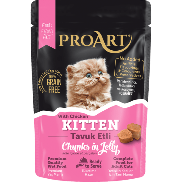ProArt® - Complete Wet Food Chunks in Jelly with Chicken for Kittens