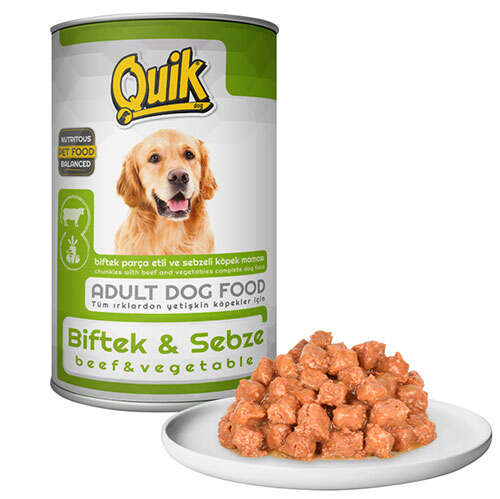 Quik Adult Steak and Vegetable Canned Adult Dog 415 g