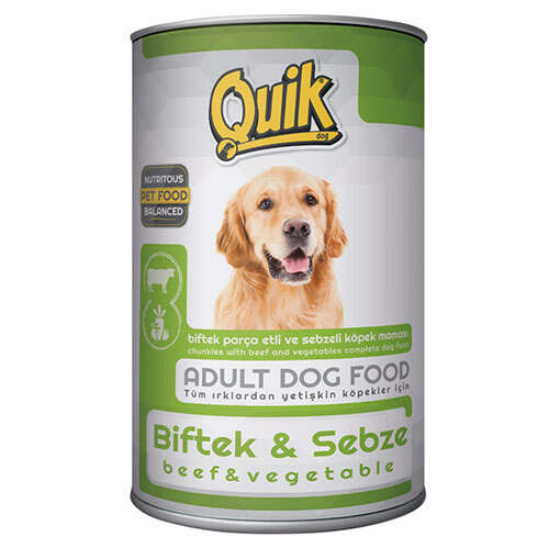 Quik Adult Steak and Vegetable Canned Adult Dog 415 g