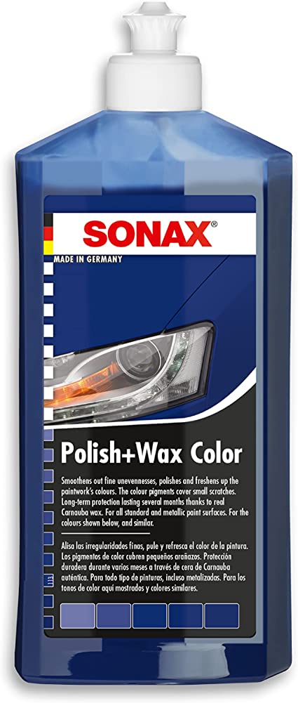 SONAX POLISH&WAX COLOR NANO BLUE 500 ML
