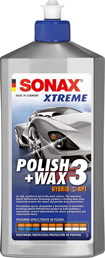 SONAX XTREME POLISH+WAX 3 HYBRID NPT (500 ml) - For dull, weathered and scruffy paint surfaces.