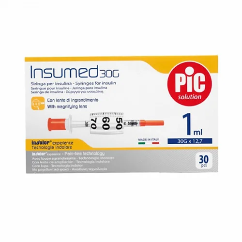 PIC Solution INSUMED SYRINGE 1 ML G30X8MM 30 PIECES