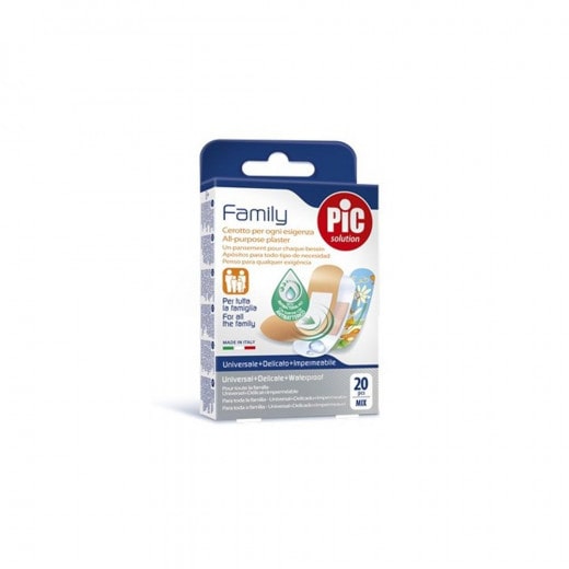Pic Solution 20 PLASTERS FAMILY ANTIBACTER