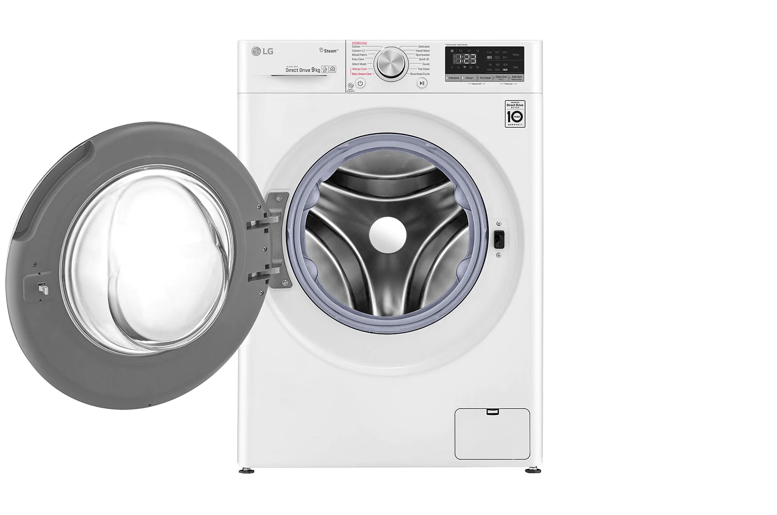 LG Washing Machine, 9 kg, 14 Programs, 1400 rpm - White