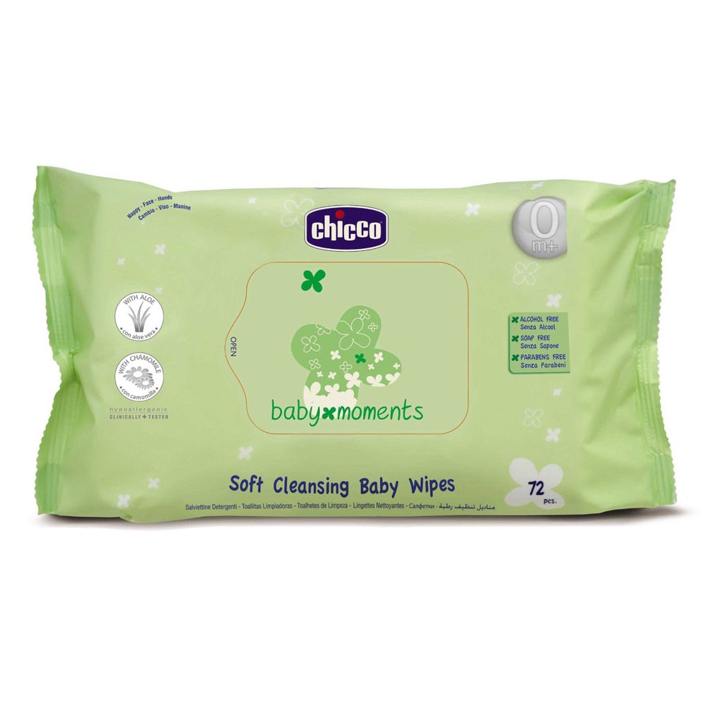 Chicco Cleansing Wipes (72 Pieces)