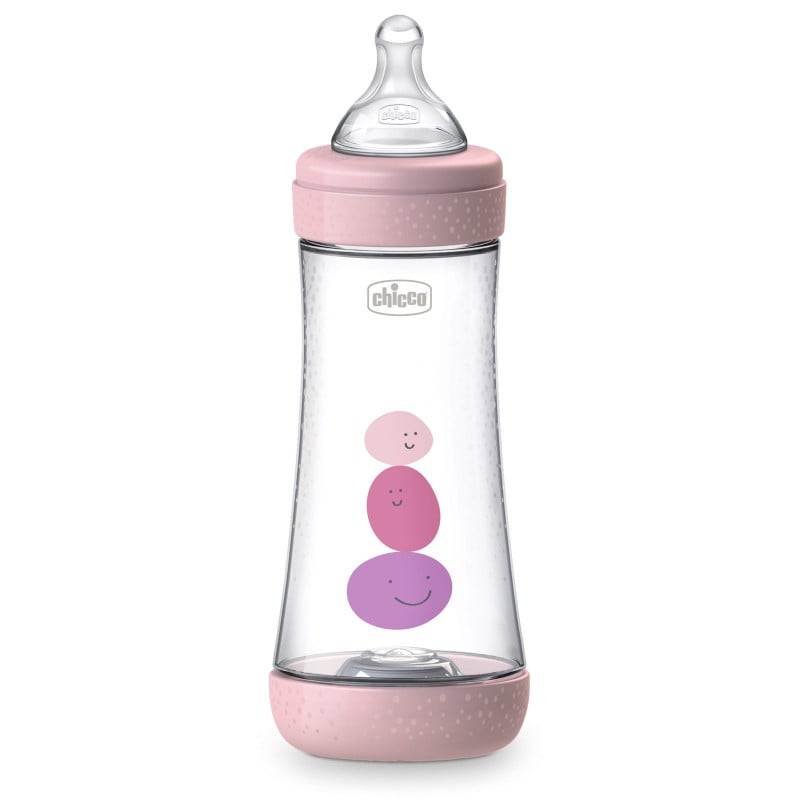 Chicco Perfect5 Bottle Fast Flow 4m + 330ml Pink
