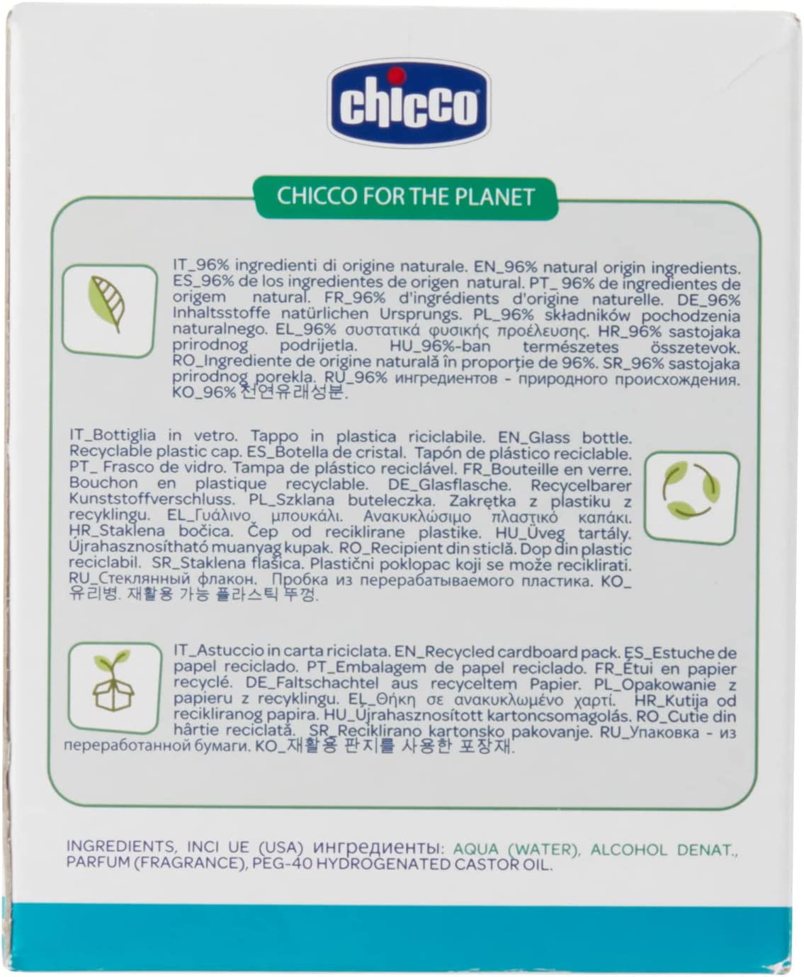 Chicco Baby Moments Eau De Cologne Refreshing and Delicate for Baby Skin 0M+ 100Ml, Multi Color
