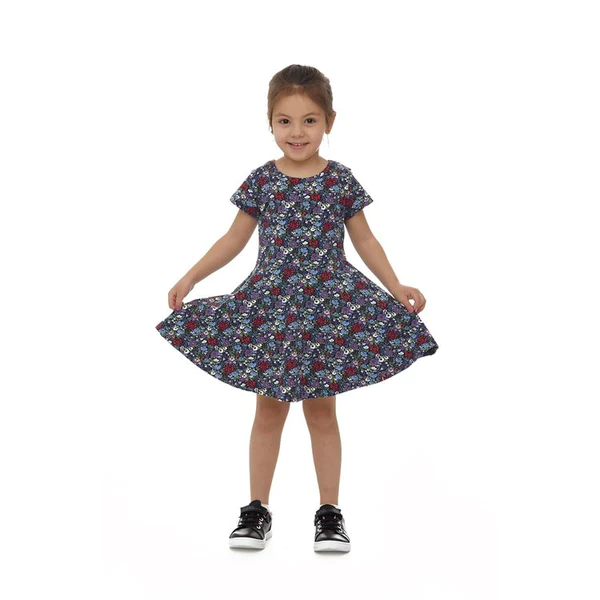 Girl Dress with Patterned
