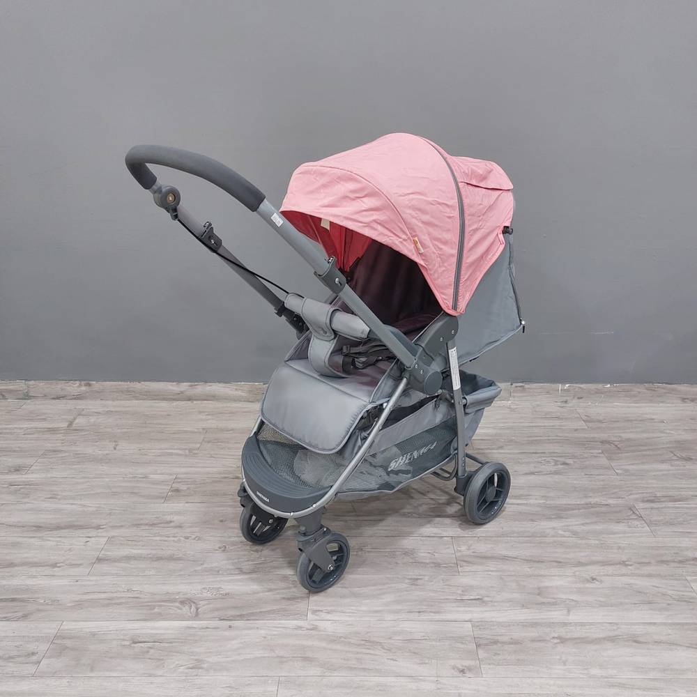Baby Reversible Stroller - Grey & Pink