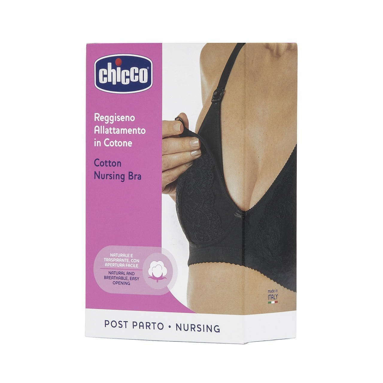 Black cotton nursing bra from Chicco