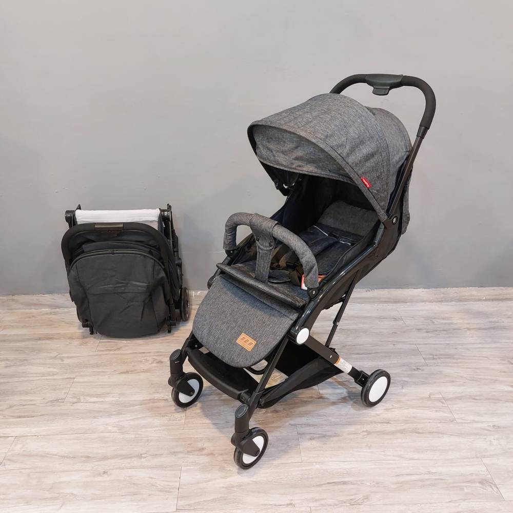 Baby Foldable Stroller Suitable For Travel - Charcoal