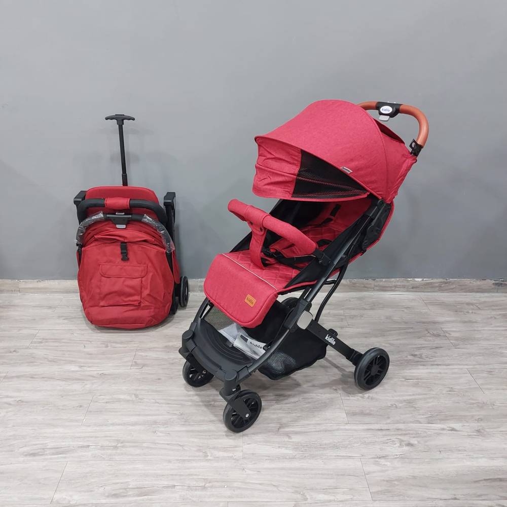 Baby Foldable Stroller Suitable For Travel - Red