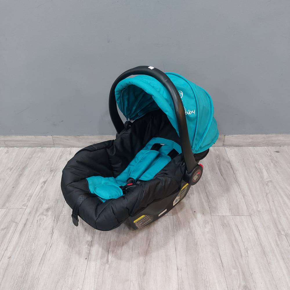 Baby Car Seat & Carry Cot with Canopy, 0 to 5 Months Black & Blue