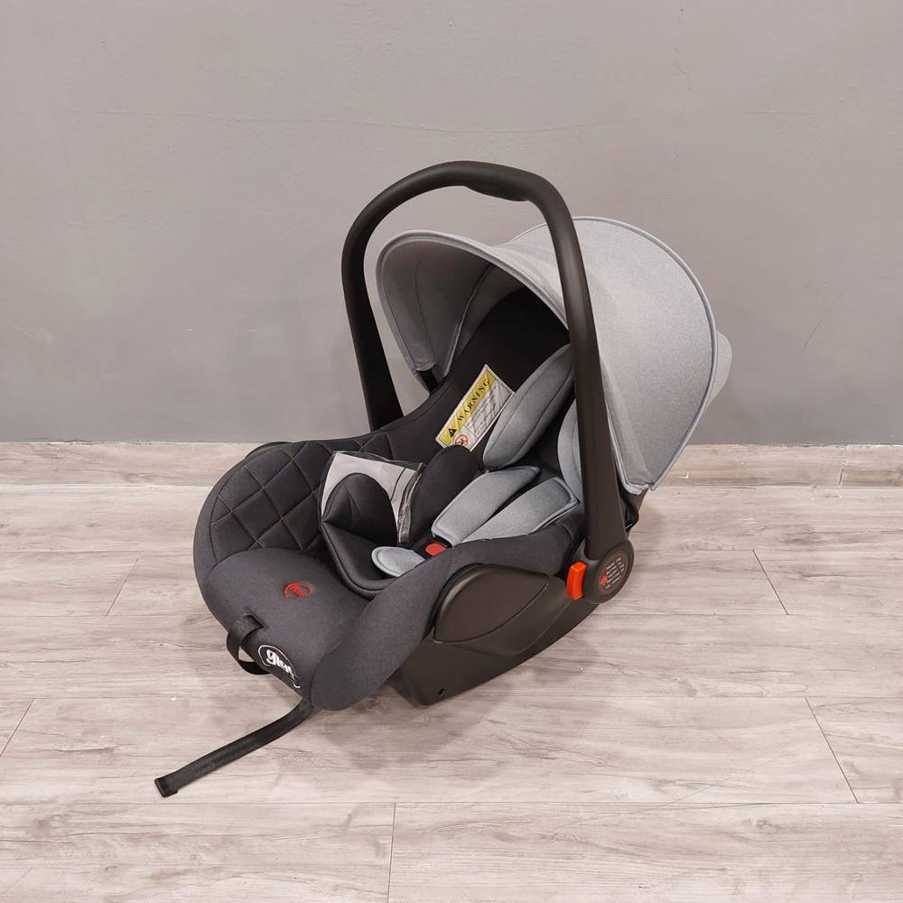 Baby Car Seat & Carry Cot With Canopy, 0 To 5 Months, Black & Grey