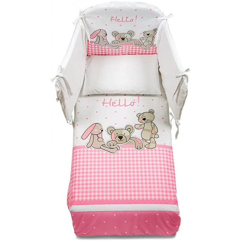 5-Piece Baby Bedding Set - Pink