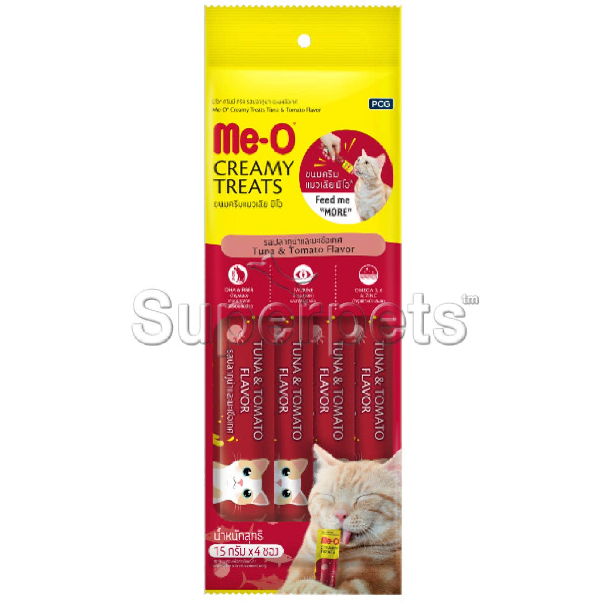Me-O - Creamy Cat Treats - Tuna & Tomato 4x15g
