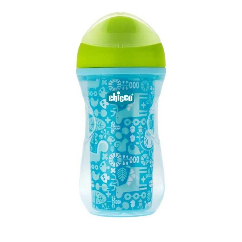 Chicco NaturalFit Insulated Rim Spout Trainer Sippy Cup, 266 ml , Green