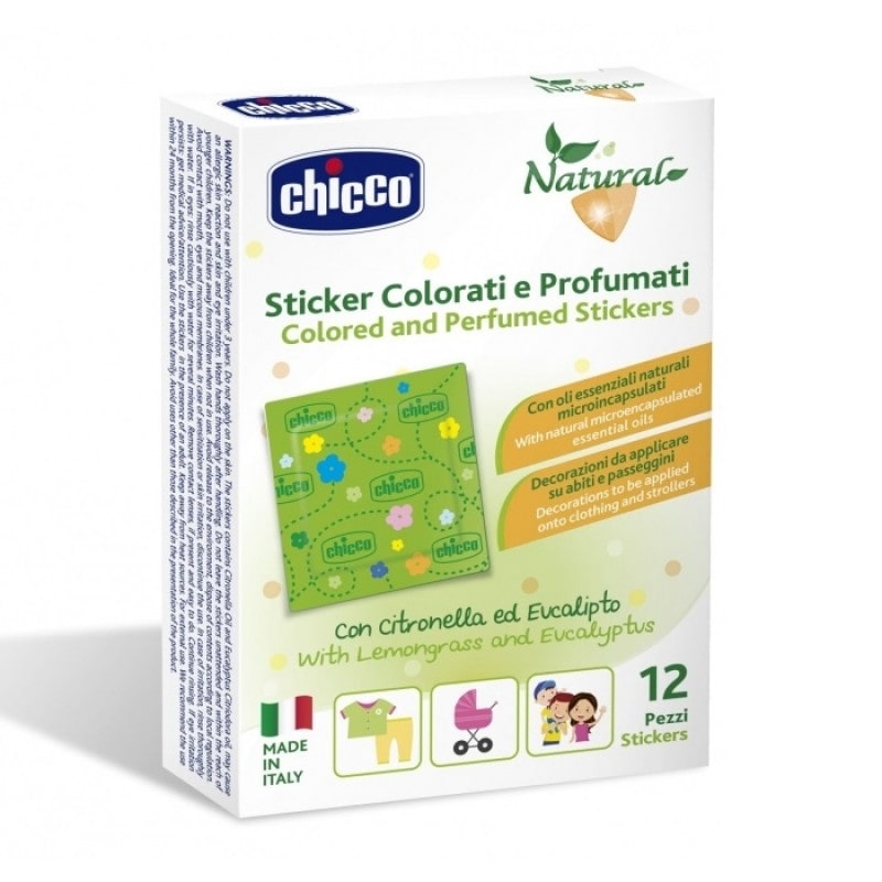 Chicco Natural Colored and Scented Mosquito Patches 12 Pieces