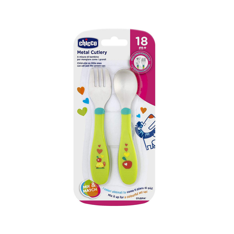 Chicco Metal Cutlery, +18 Months