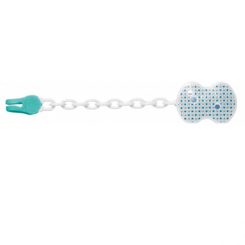Chicco Baby Pacifier Clip With Chain - Blue