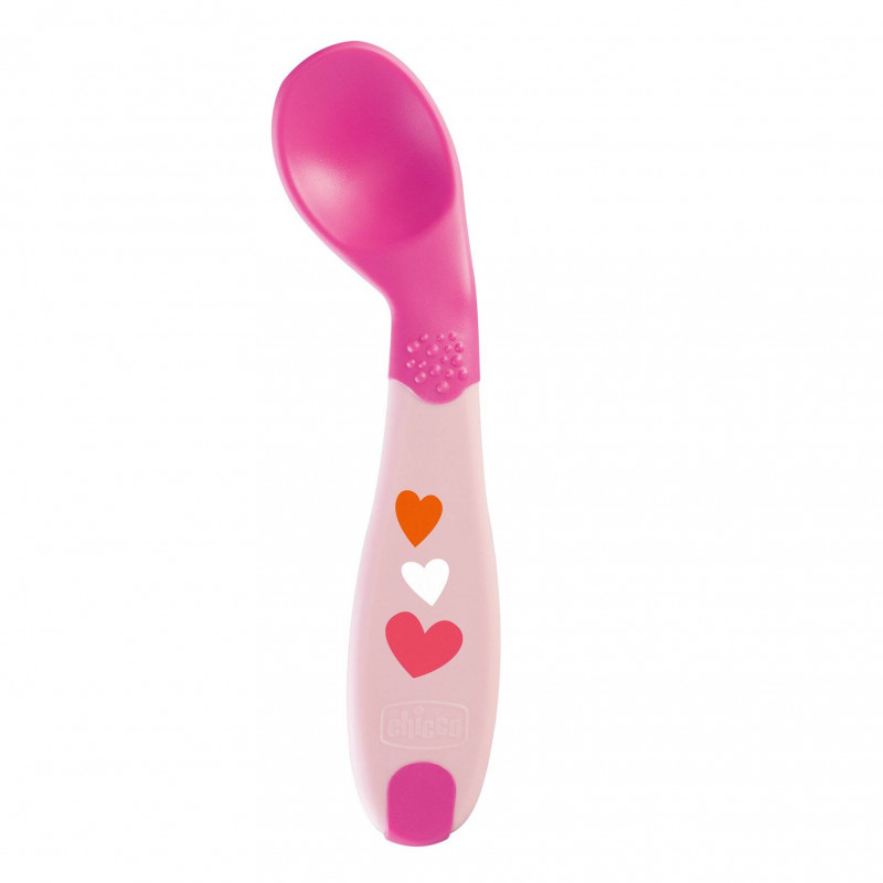 Chicco First Spoon, Pink Color, +8 months