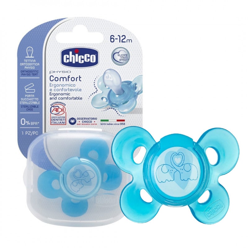 Chicco Physio Comfort Blue (6-12M) Silicone 1 Piece