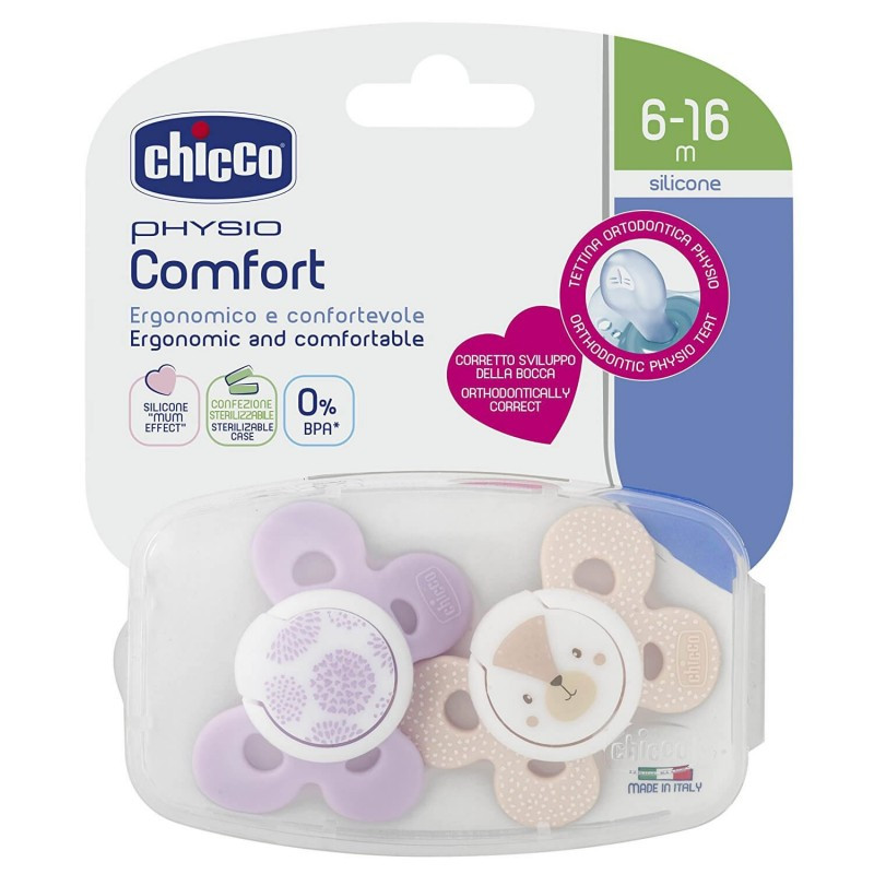 Chicco Physio Comfort (6-16M) Silicone 2 Pieces