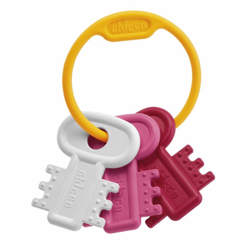 Chicco Teething Key Ring - Pink