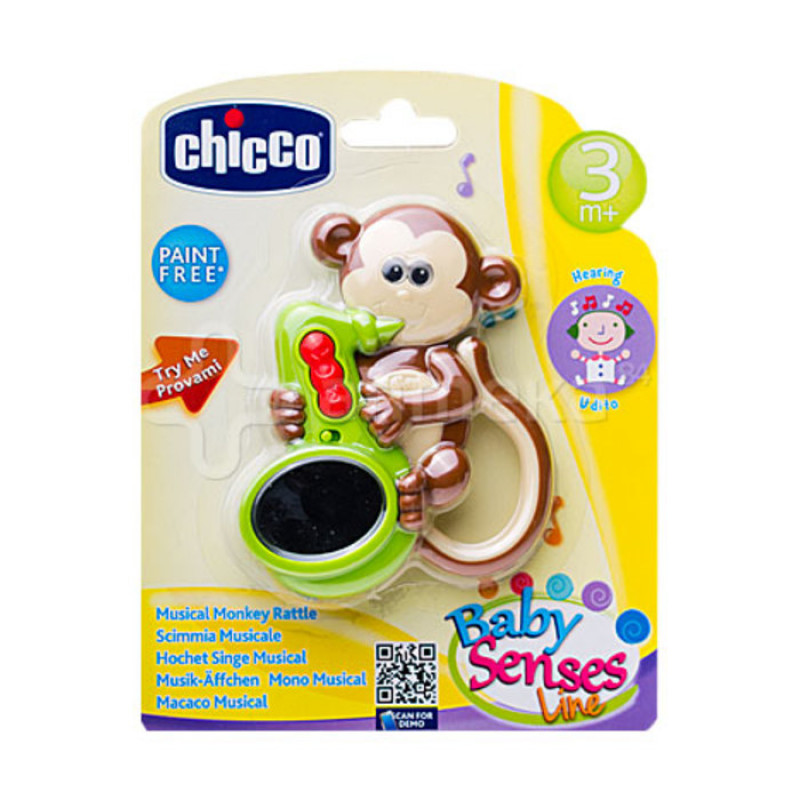 Chicco Baby Senses Musical Monkey Rattle